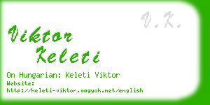 viktor keleti business card
